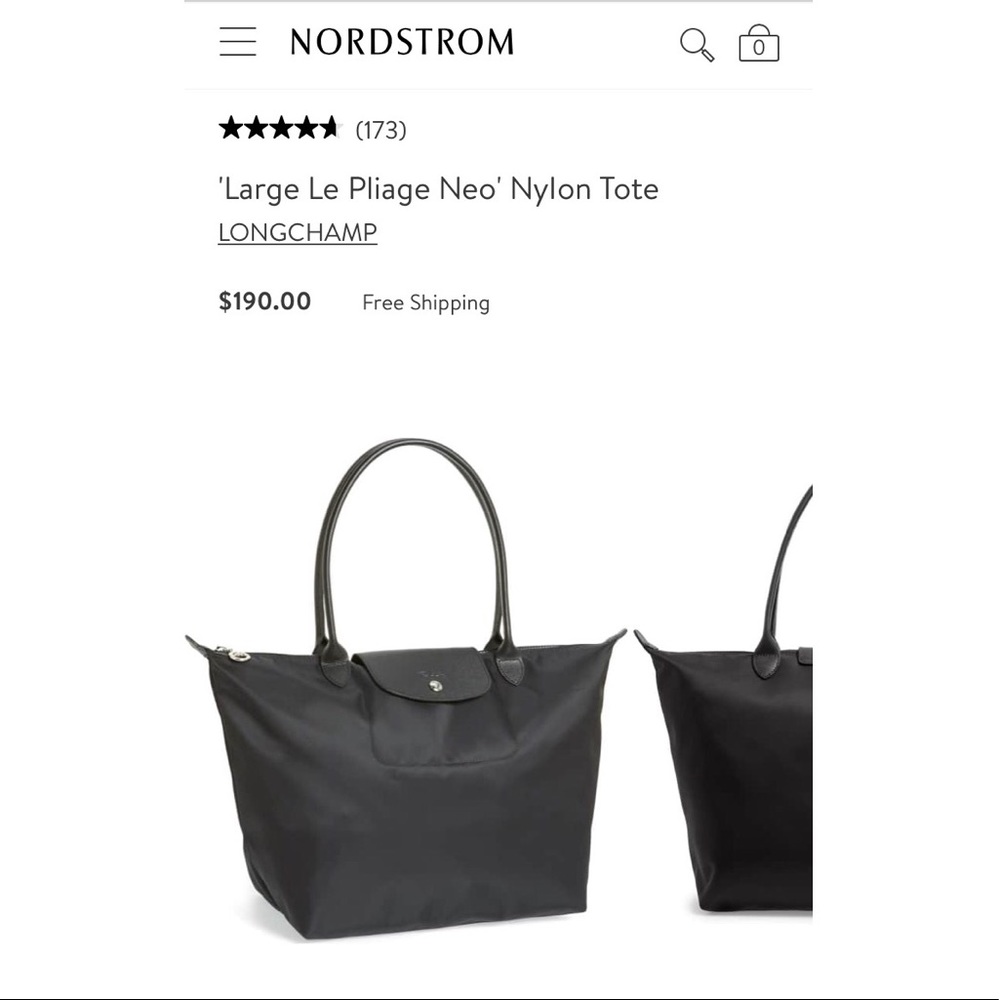 Longchamp | Le Pilage Tote in All Black